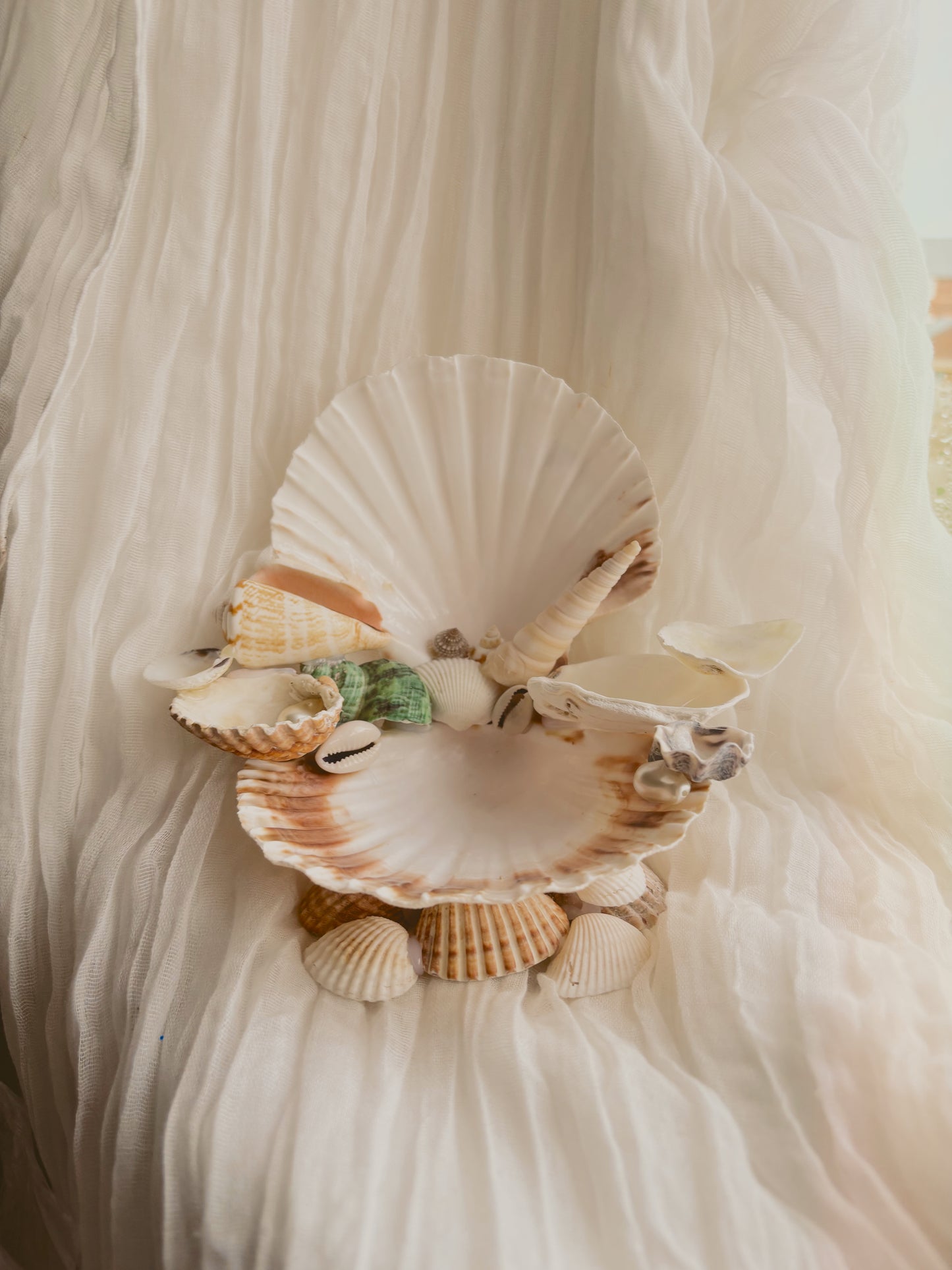 Decorative handmade shell jewellery stand