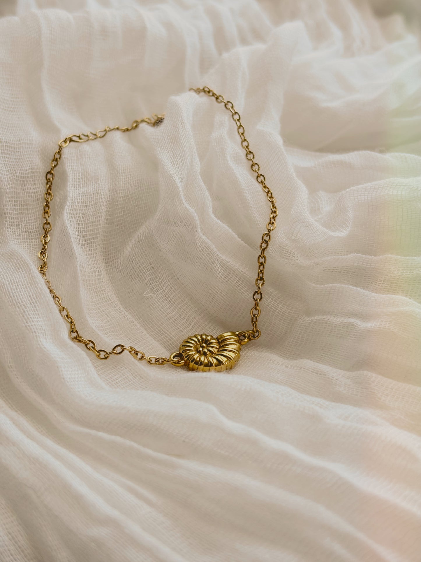 Turtle or Shell ankle bracelet