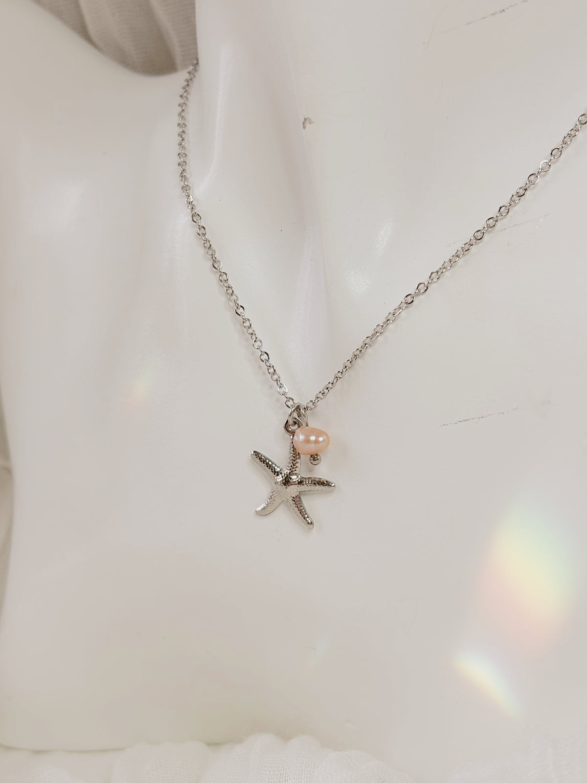 Customisable Marine animal pendant & pearl necklace