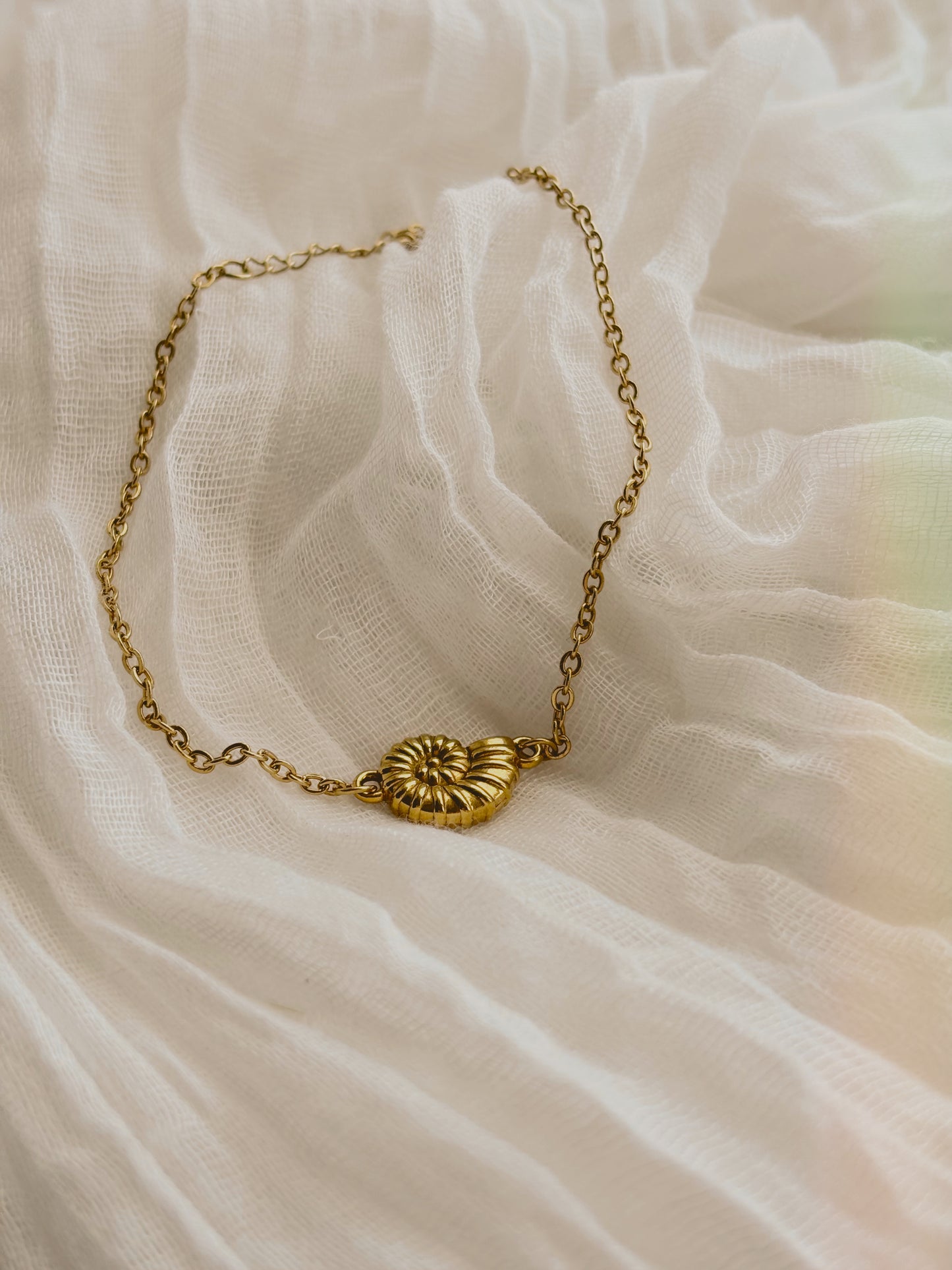 Turtle or Shell ankle bracelet