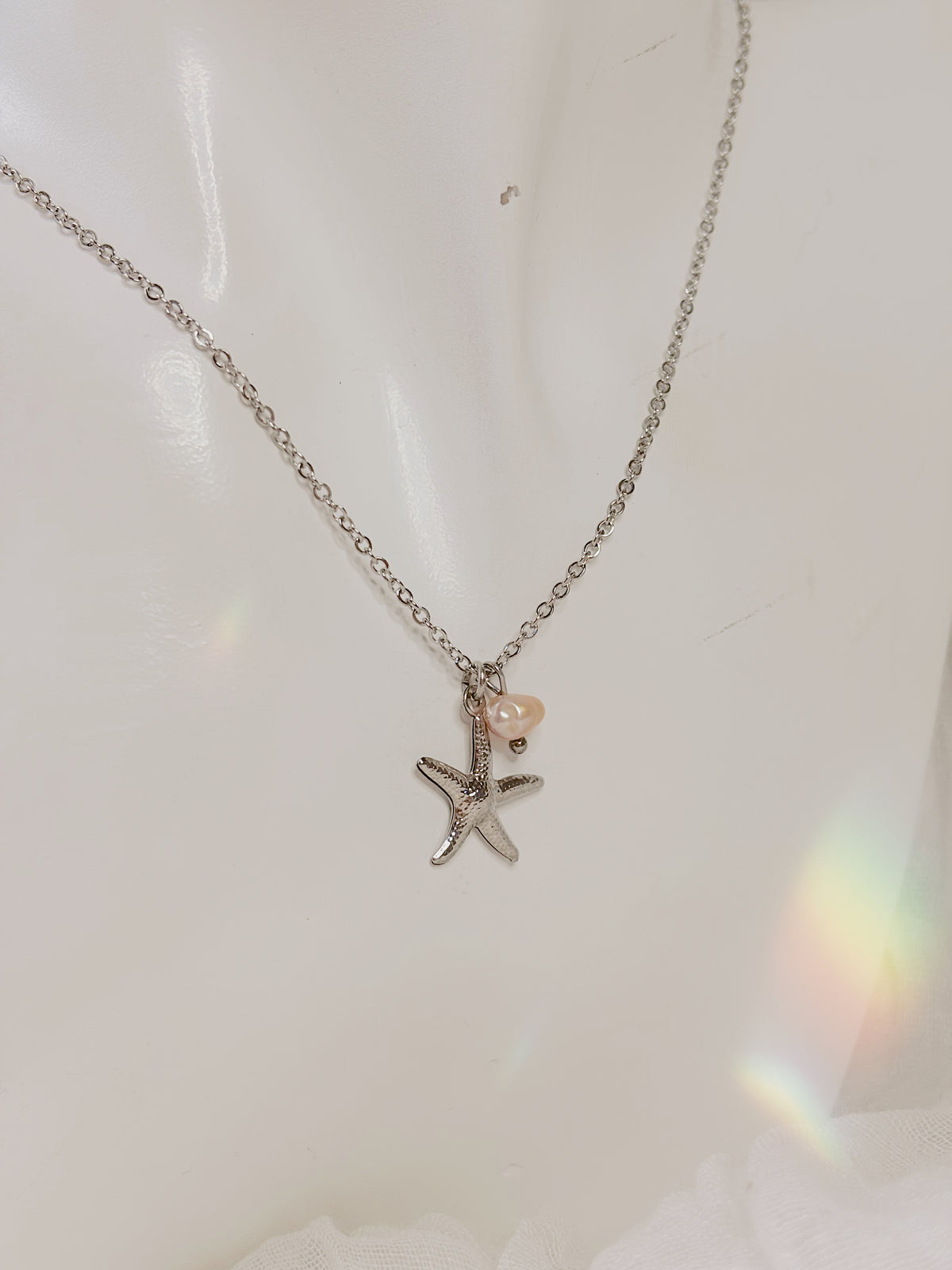 Customisable Marine animal pendant & pearl necklace