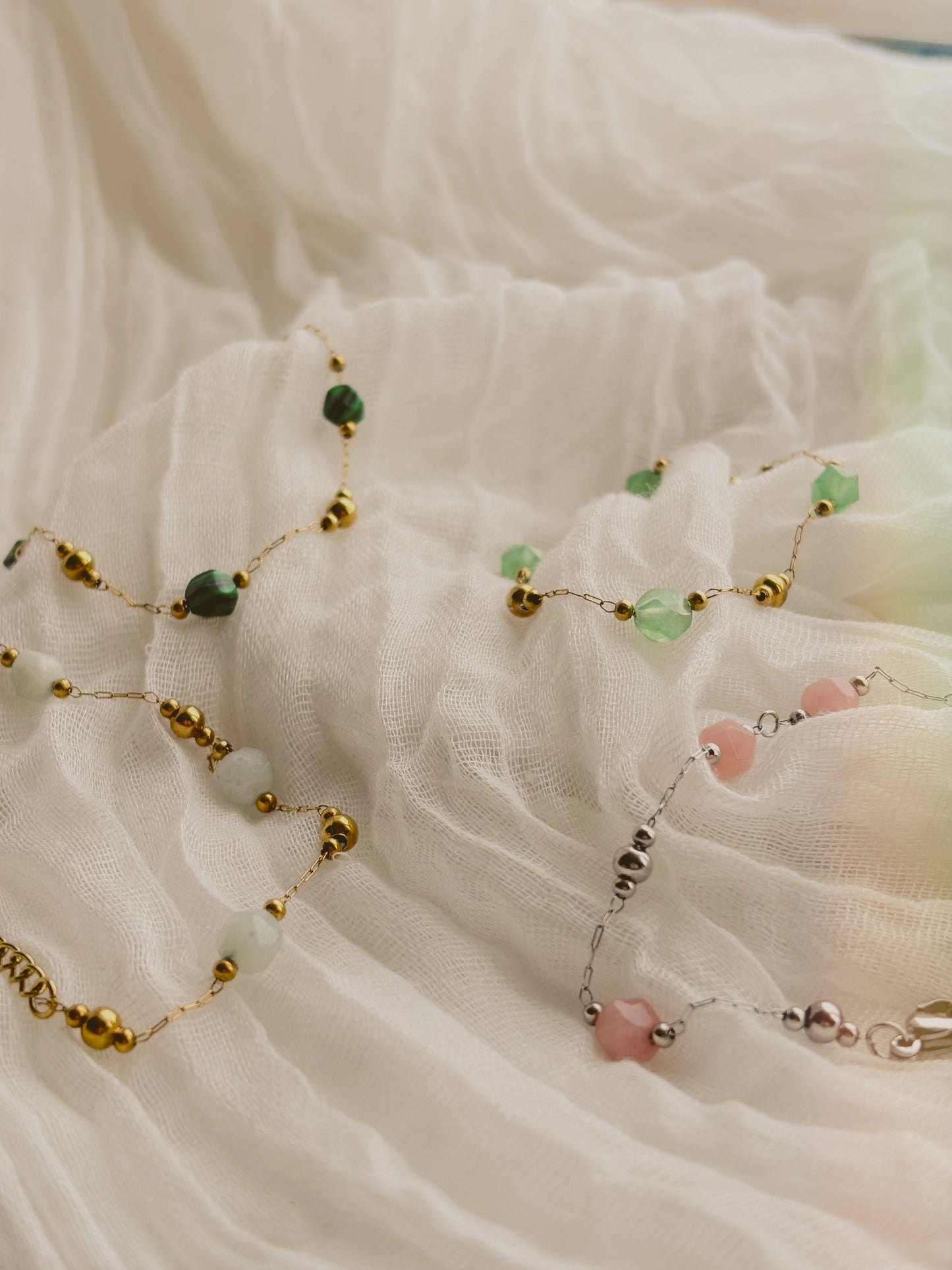 Custom coloured gemstone bracelet | necklace | earrings