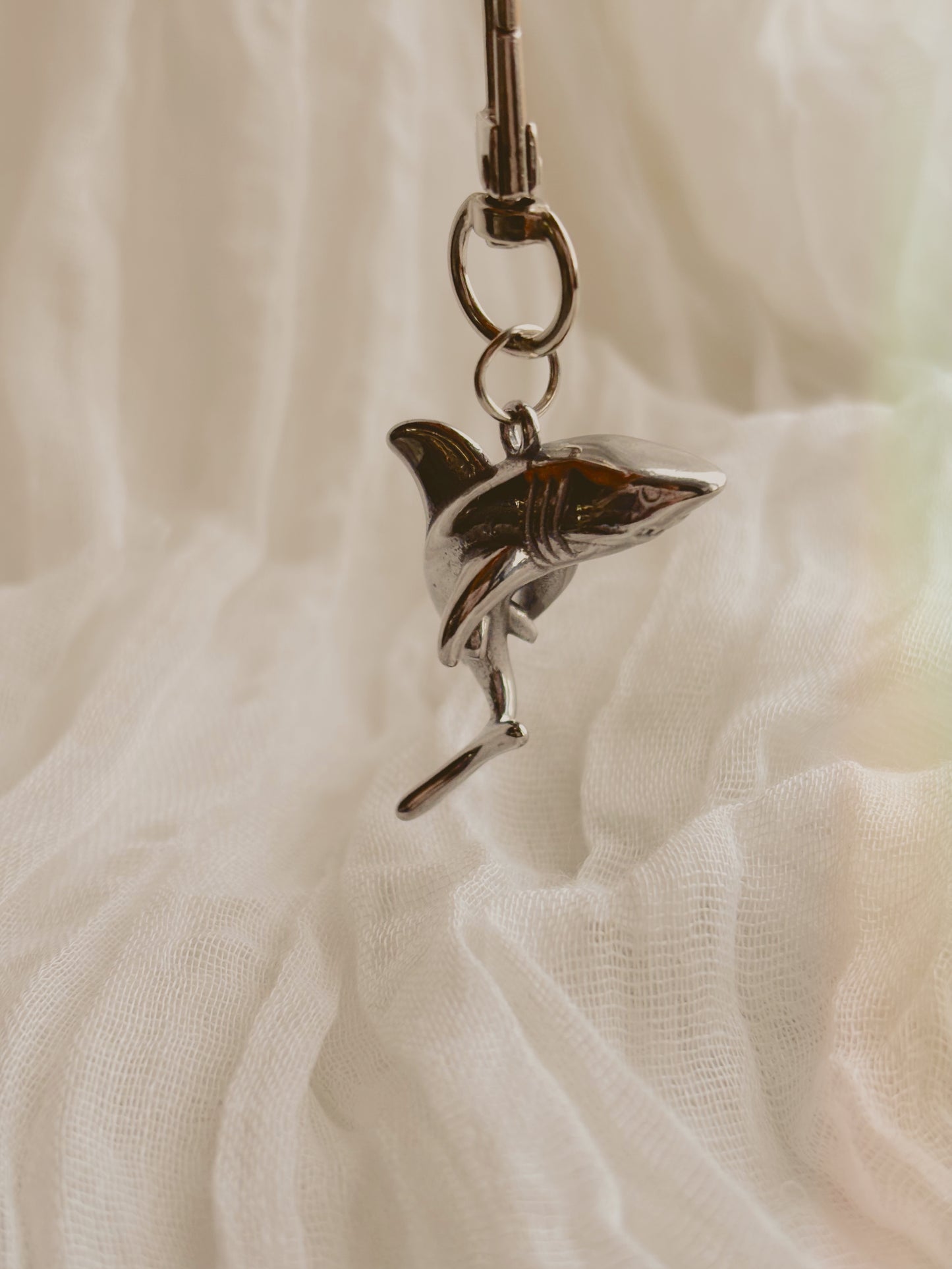 Shark key ring - stainless steel - tarnish free