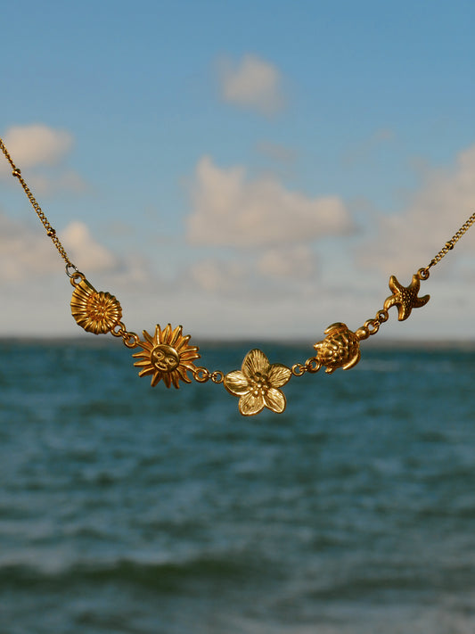 Costal Necklace | handmade | tarnish free | waterproof | gold or silver