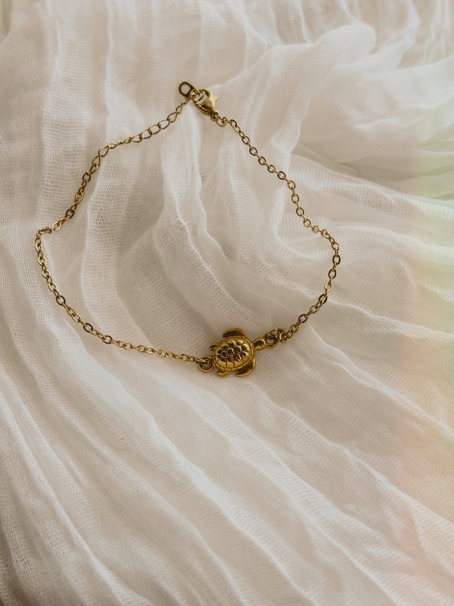 Turtle or Shell ankle bracelet