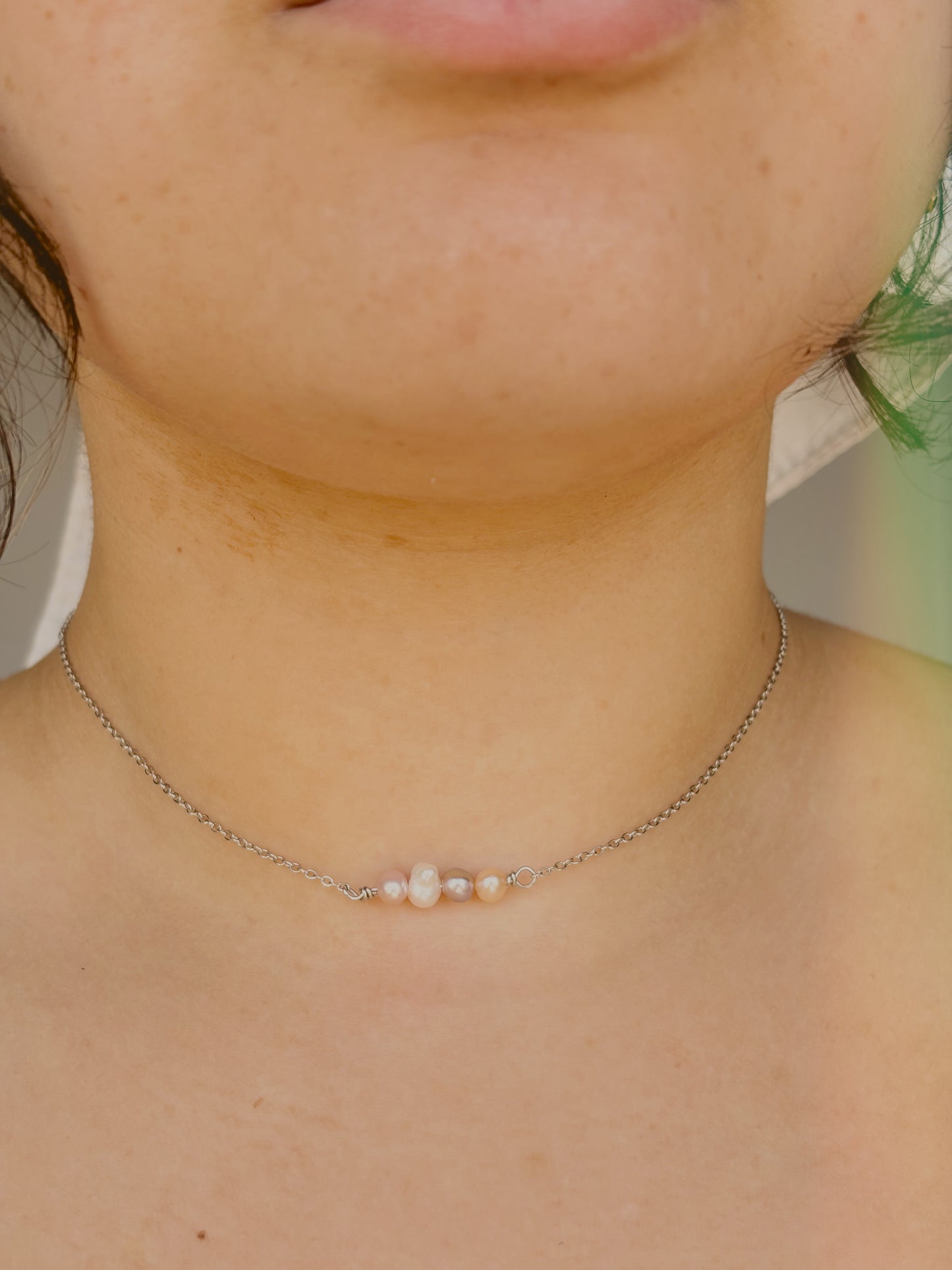 Freshwater mixed pearl necklace - Gold and silver - tarnish free