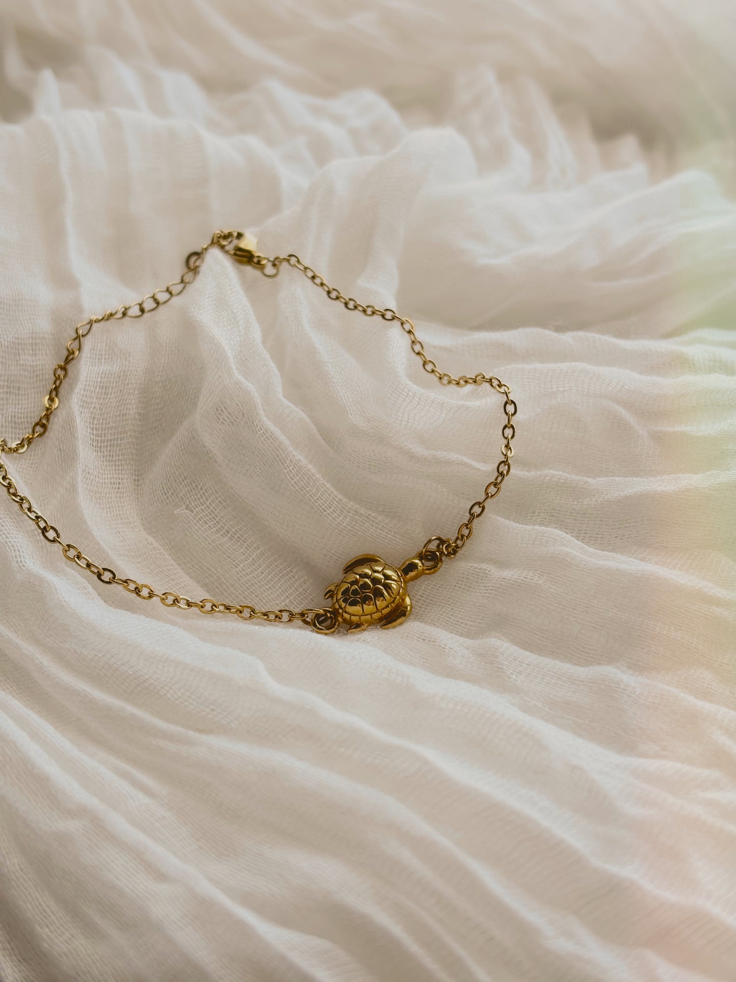 Turtle or Shell ankle bracelet