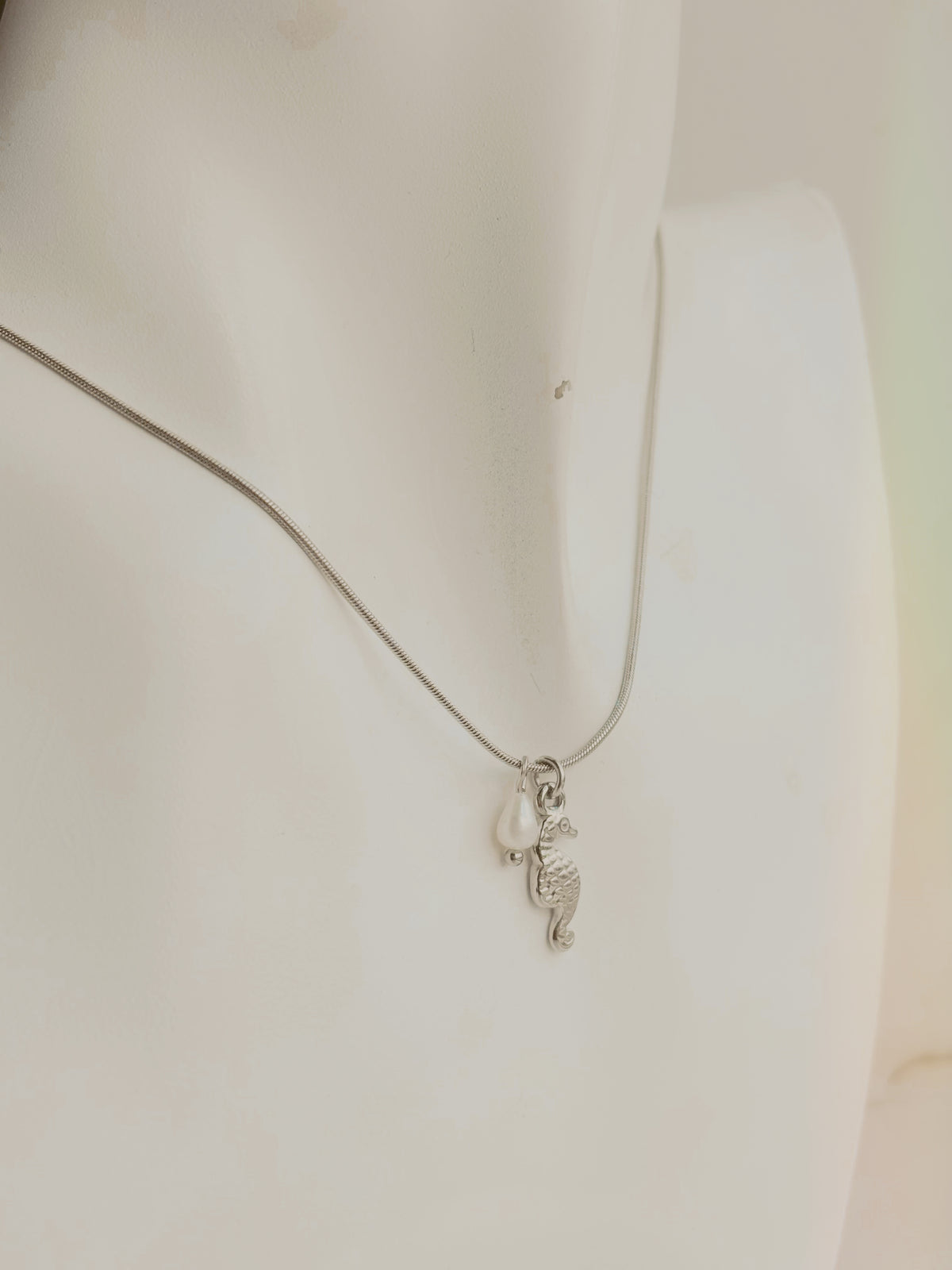 Customisable Marine animal pendant & pearl necklace