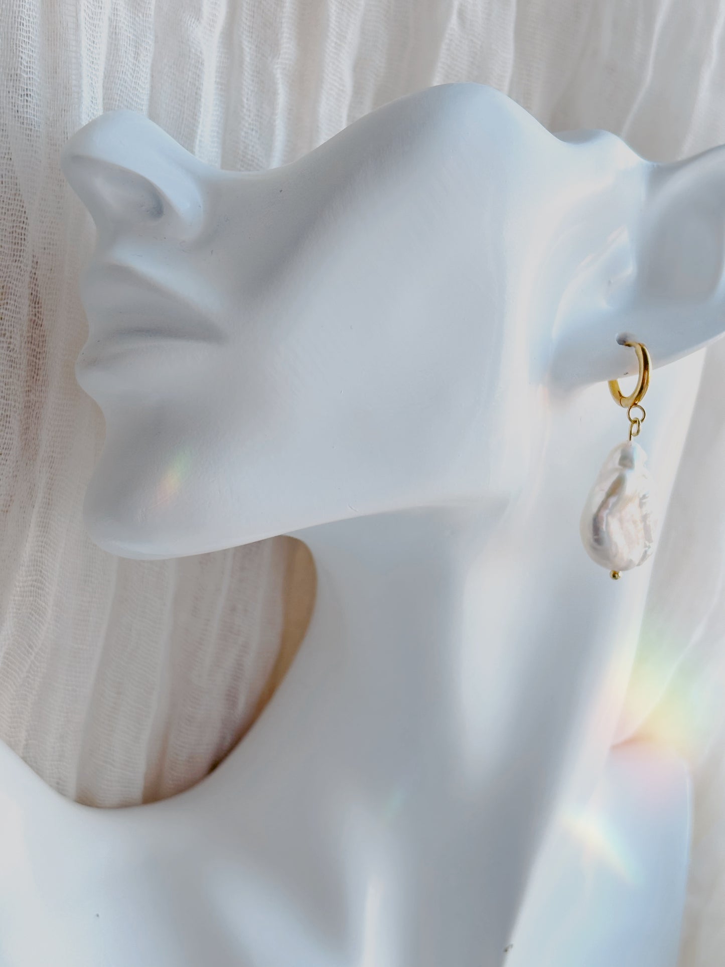 Natural freshwater pearl tarnish free earrings - silver or gold
