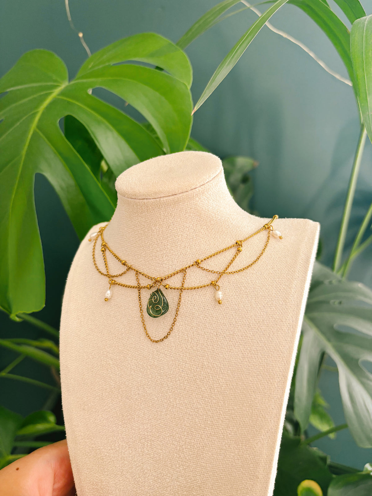 Ethereal sea glass & pearl necklace