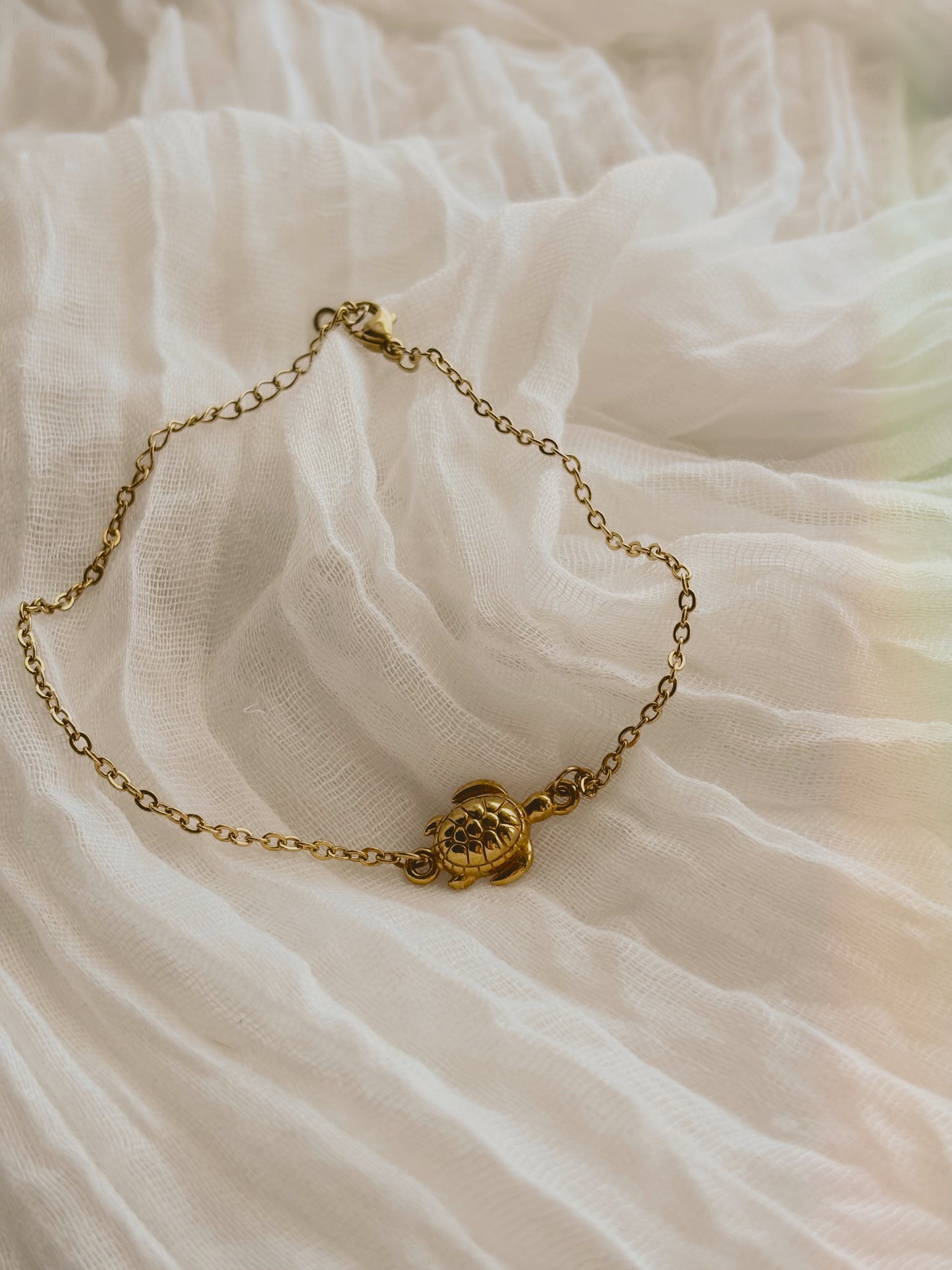 Turtle or Shell ankle bracelet