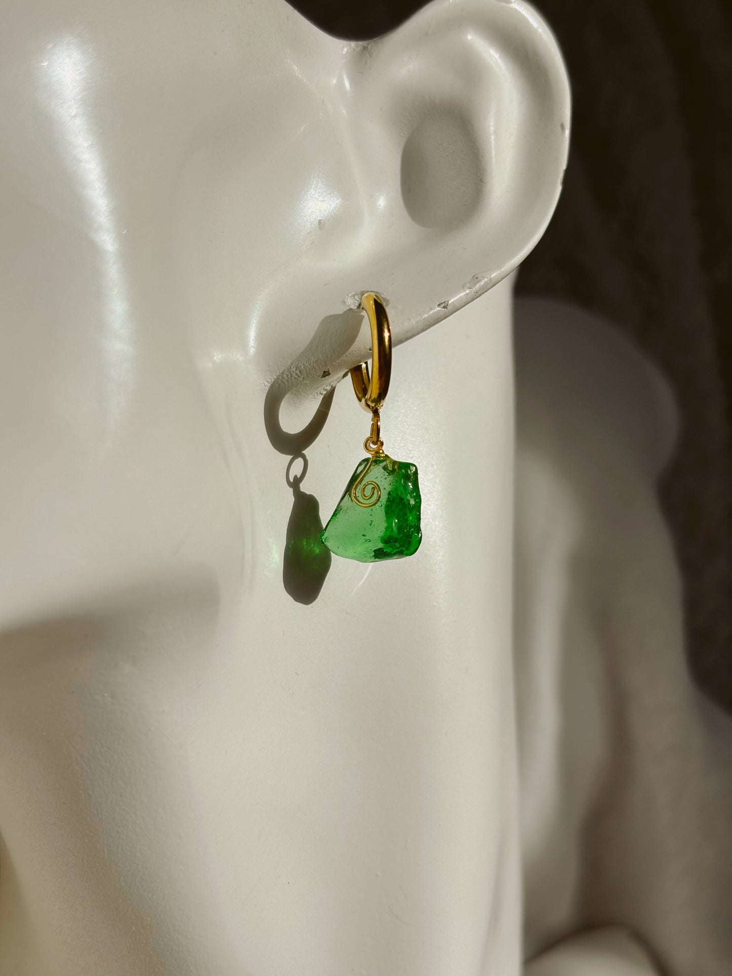 Sea glass earrings set | custom colours | waterproof | tarnish free | handmade