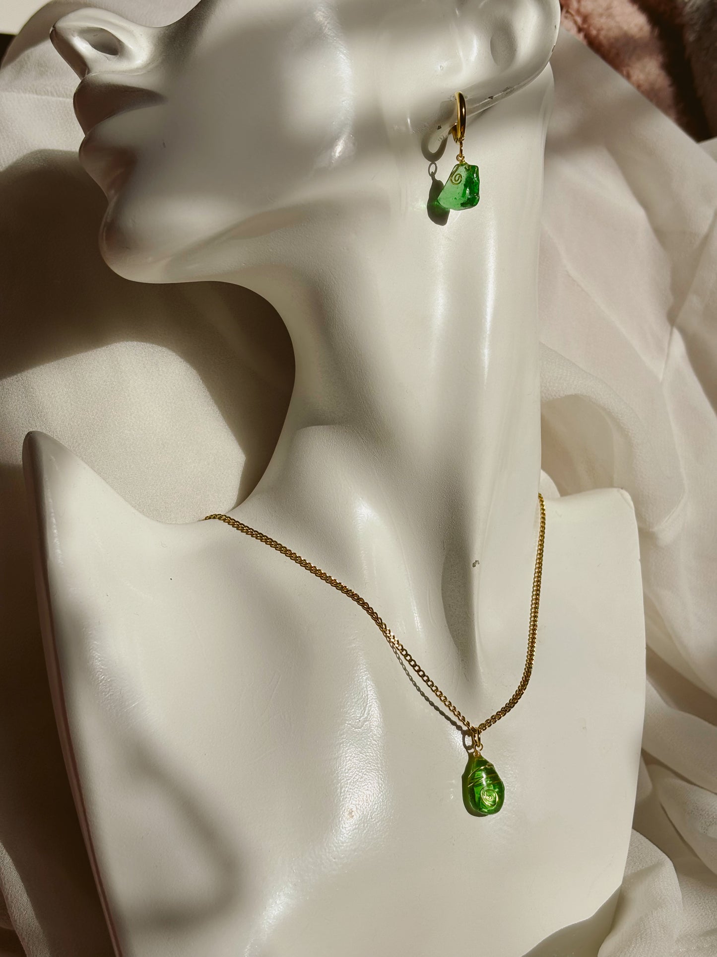 Sea glass earrings set | custom colours | waterproof | tarnish free | handmade