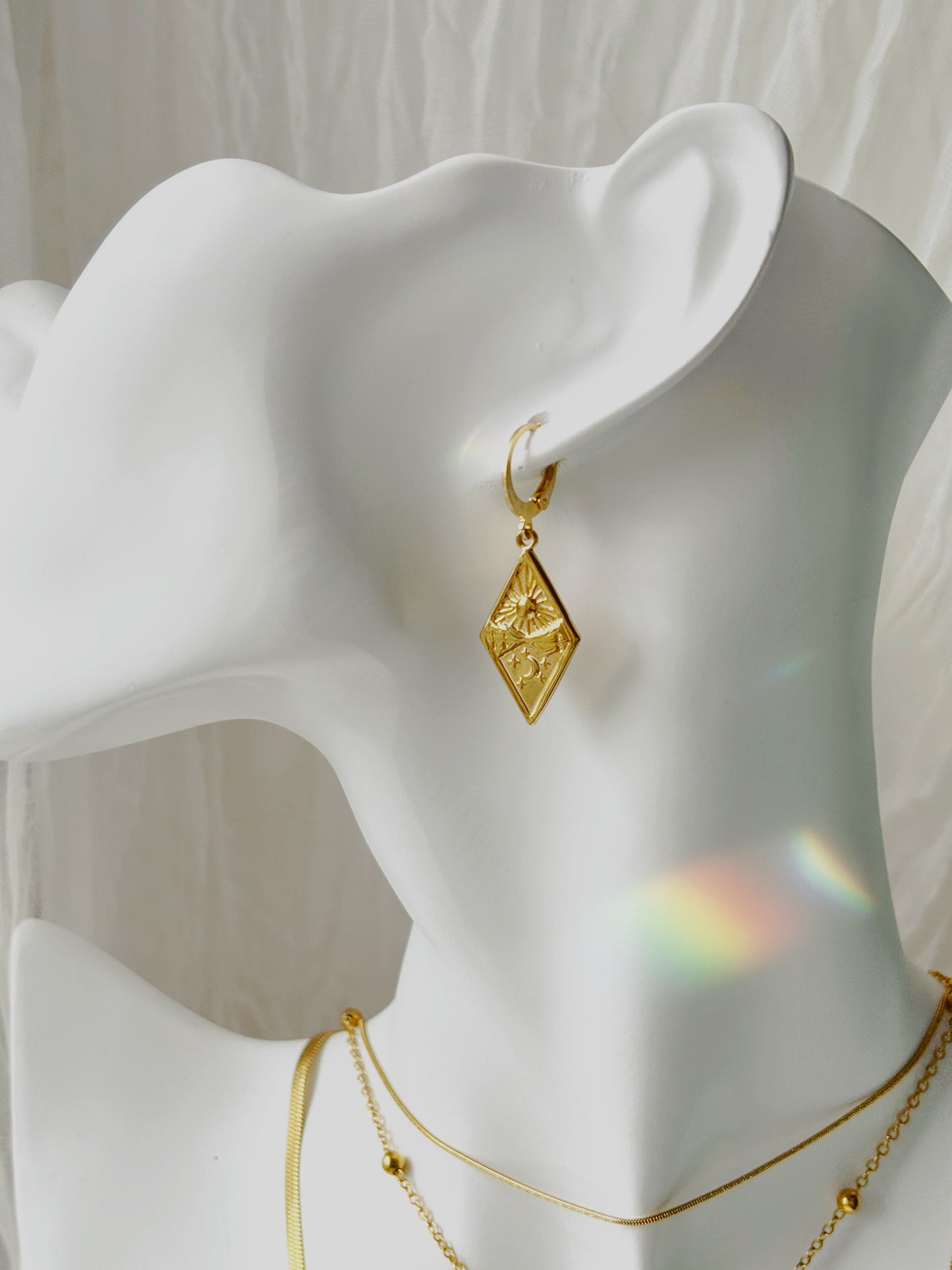 Ocean inspired tarnish free earrings silver or gold